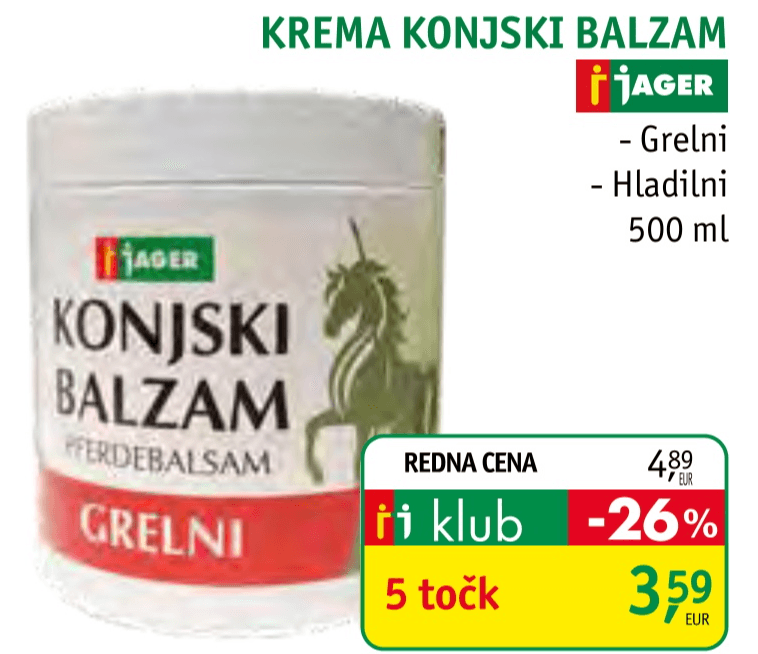 Jager Konjski balzam 500 ml