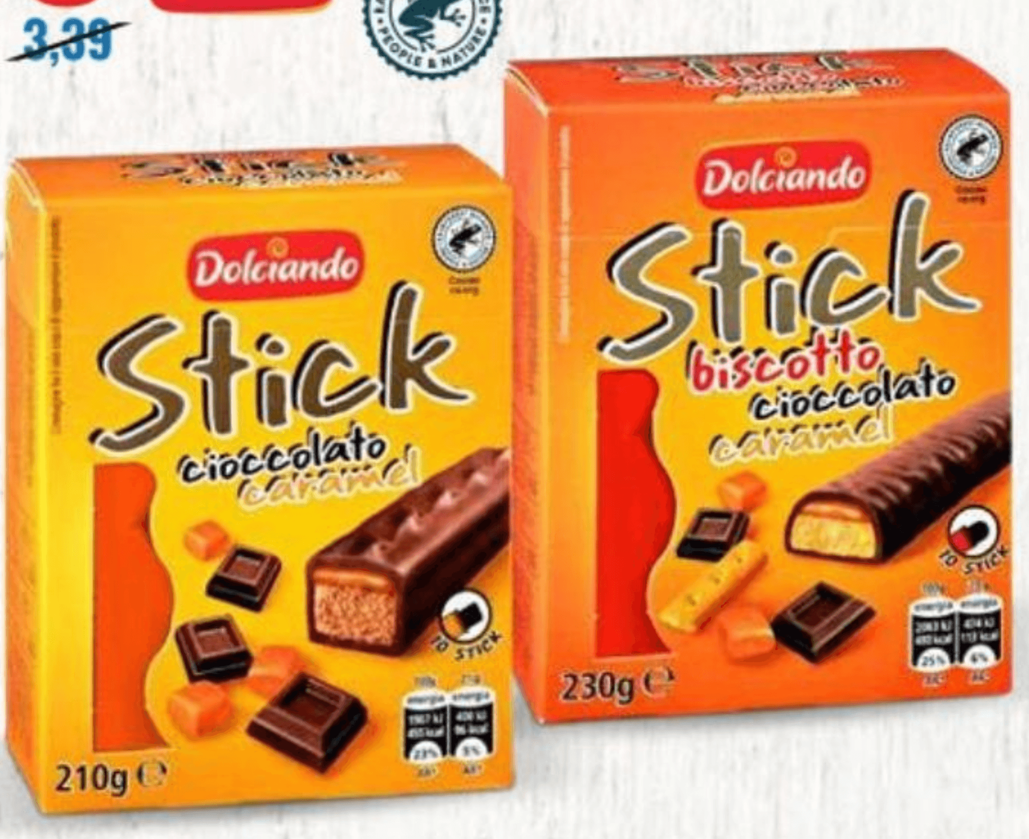 Čokoladice s karamelo/keksom in karamelo 210 g, 10 KOSOV