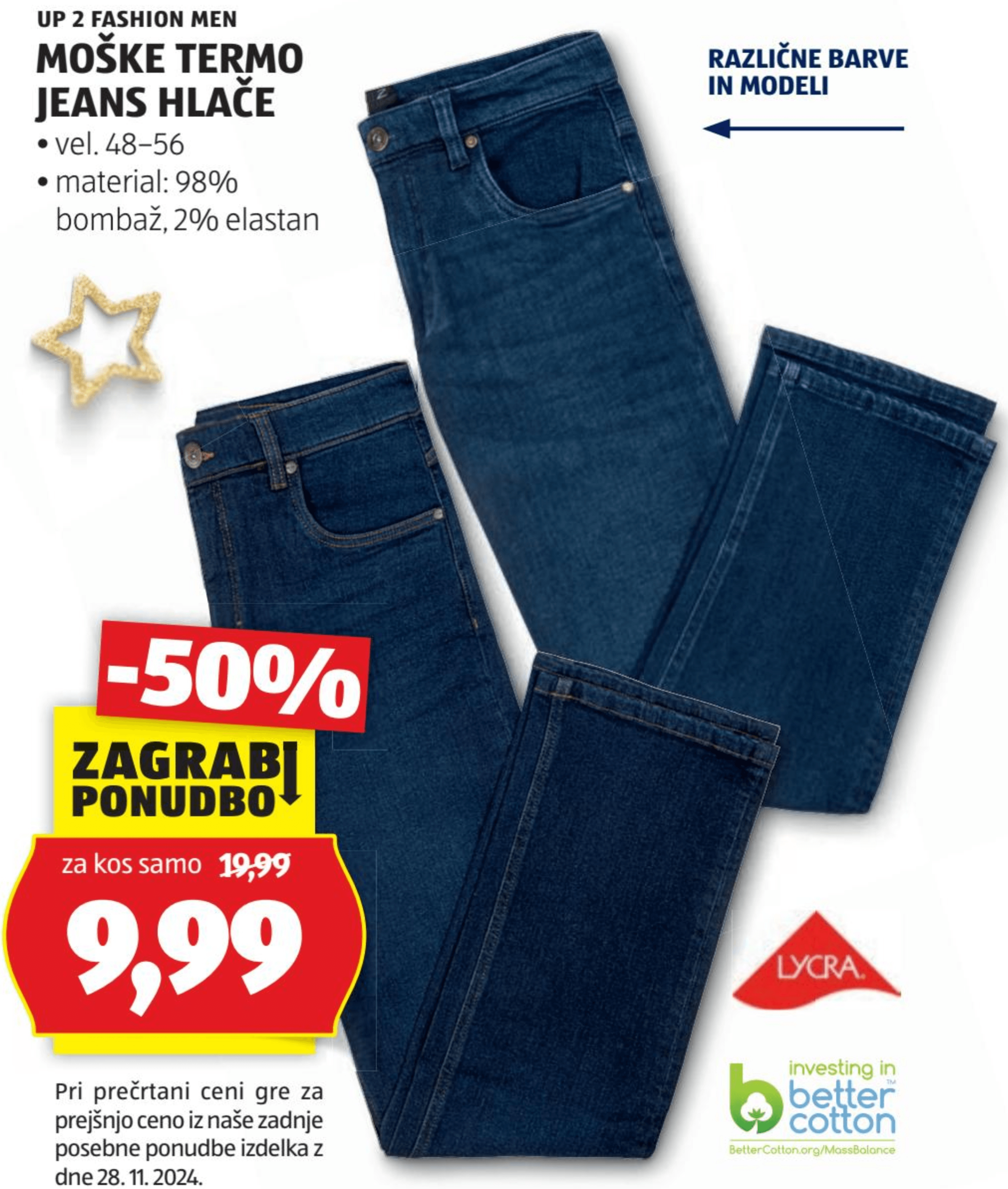 Moške termo jeans hlače UP 2 FASHION MEN