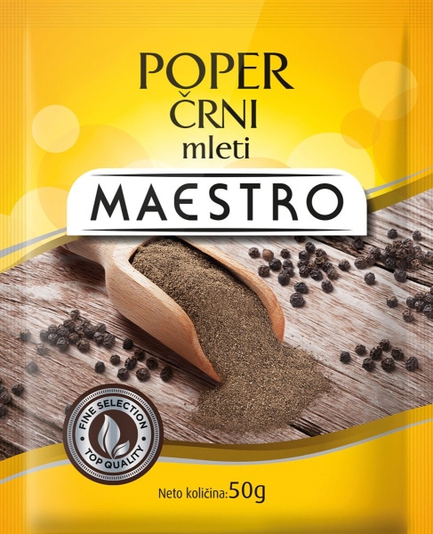 Popr črni mleti Maestro 50 g