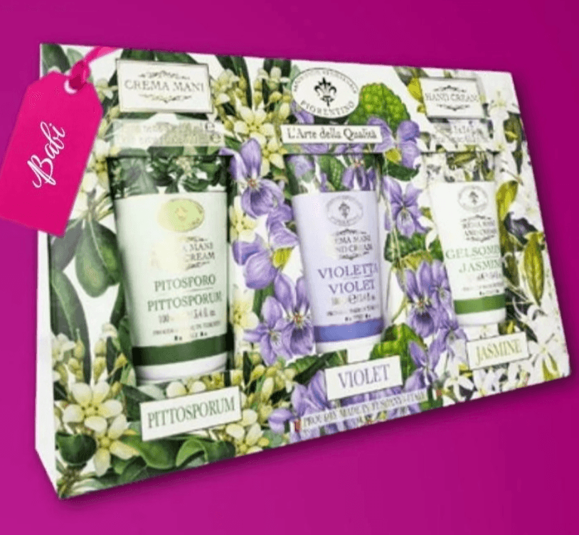 Fiorentino set krem za roke pitospora, vijolica in jasmin 3x 100 ml