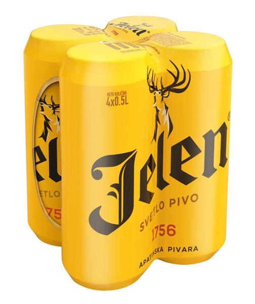 Jelen Svetlo pivo 4 x 0,5 l Jelen