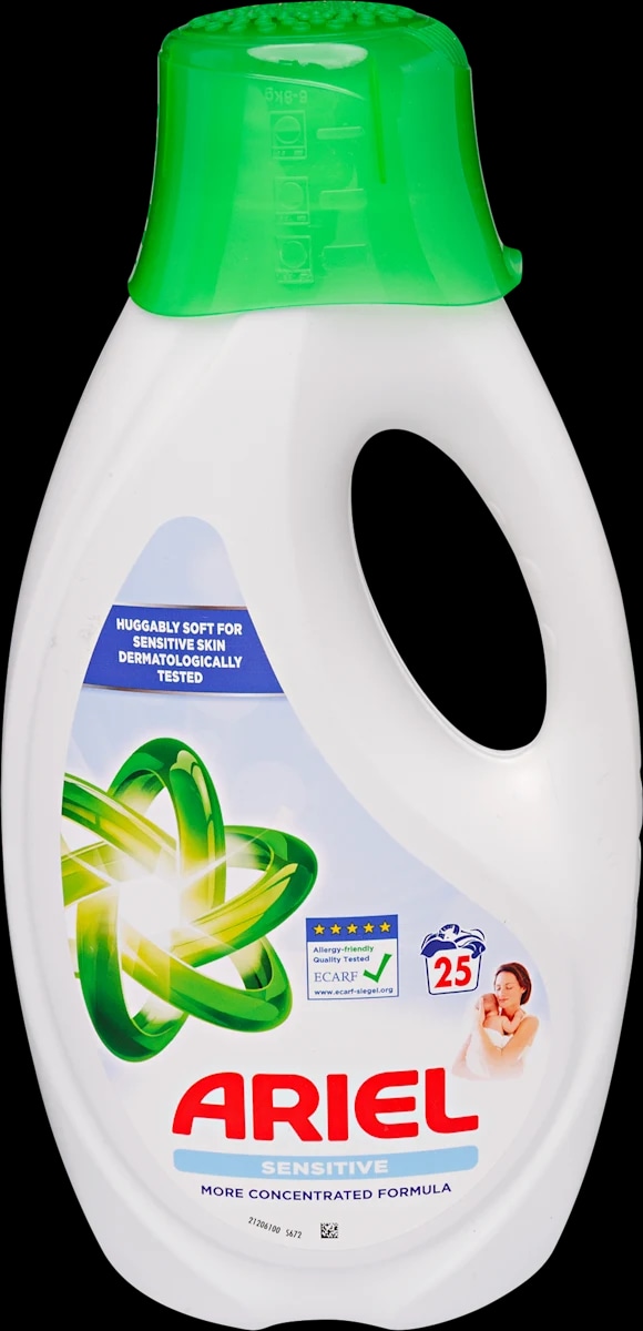 Detergent za pranje perila Ariel 3,465 kg ali do 63 pranj (prah), 2,25 l ali do 50 pranj ali 2,7 l ali do 60 pranj (gel), 38 ali 44 kapsul (kapsule)