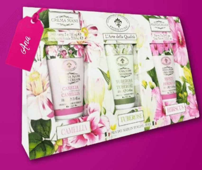 Fiorentino set krem za roke kamelija, tuberoza in hibiskus 3x 100 ml