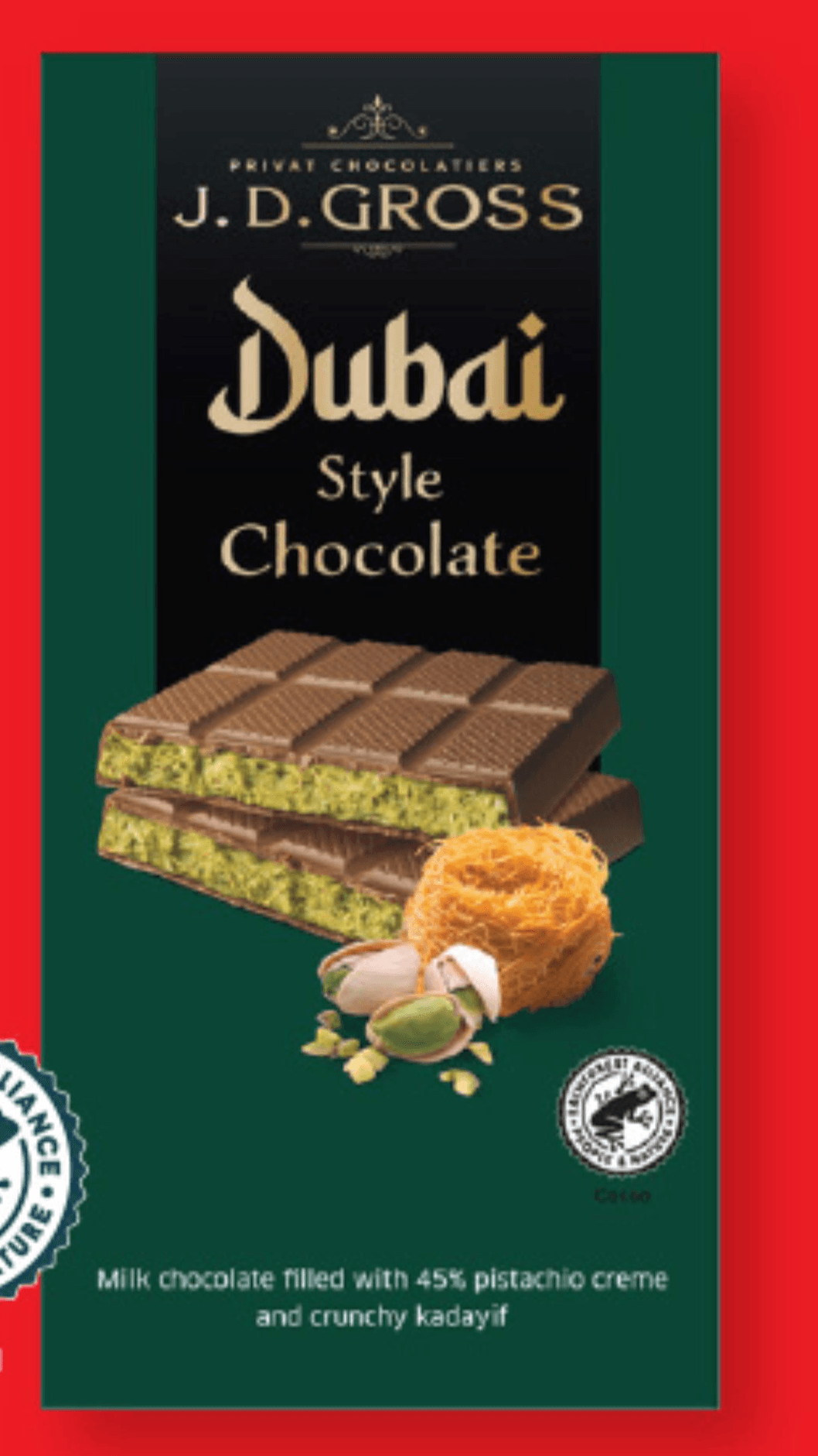 J.D. Gross Čokolada na dubajski način 122 g