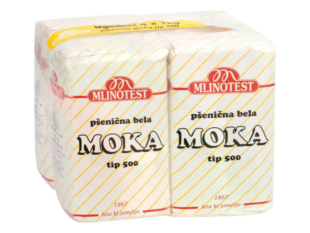 Mlinotest pšenična bela moka 4 x 1 kg Akcija u trgovini Lidl