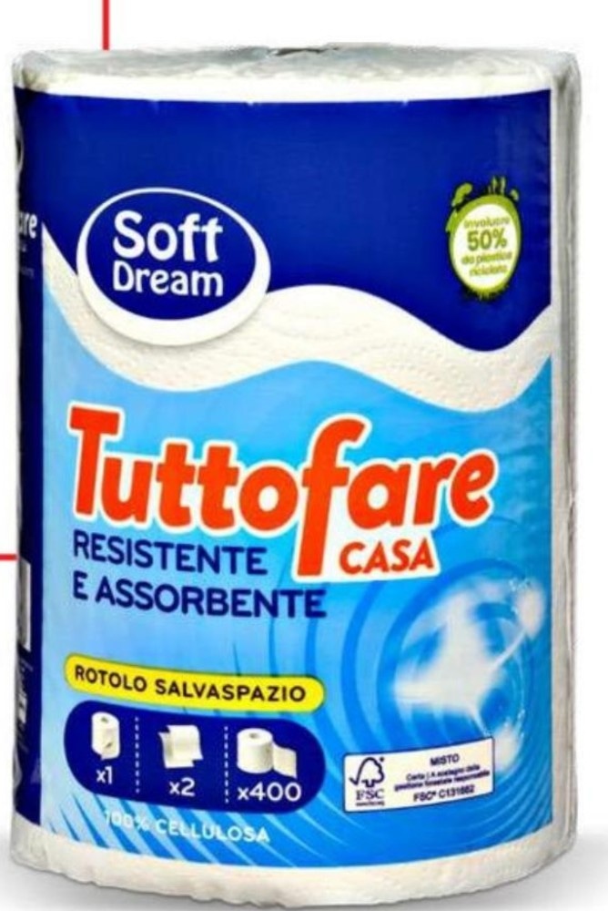 Soft Dream Tuttofare Casa papirnate brisače 400 lističev Akcija u trgovini Eurospin