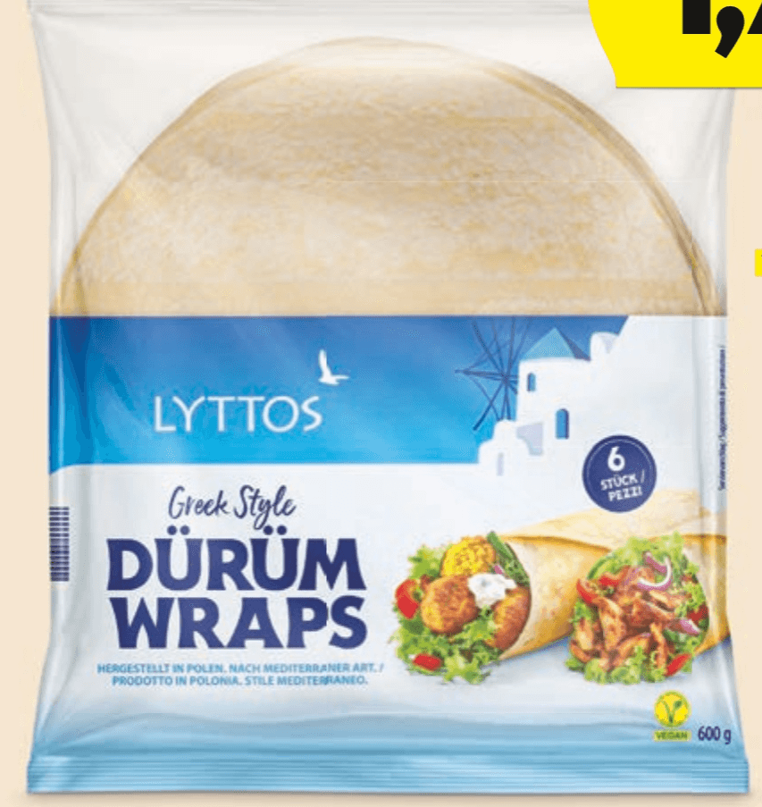 Lyttos pšenične durum tortilje 600 g Akcija u trgovini Hofer