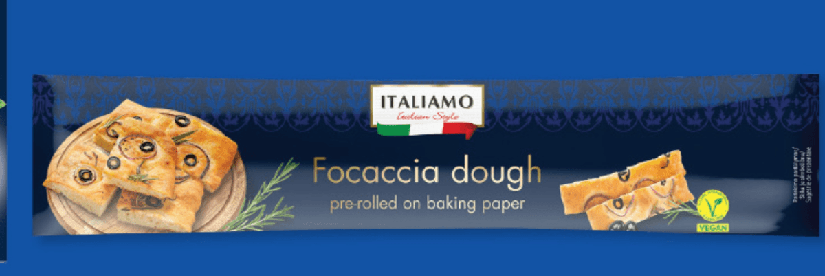 Italiamo testo za Focaccio 385 g Akcija u trgovini Lidl