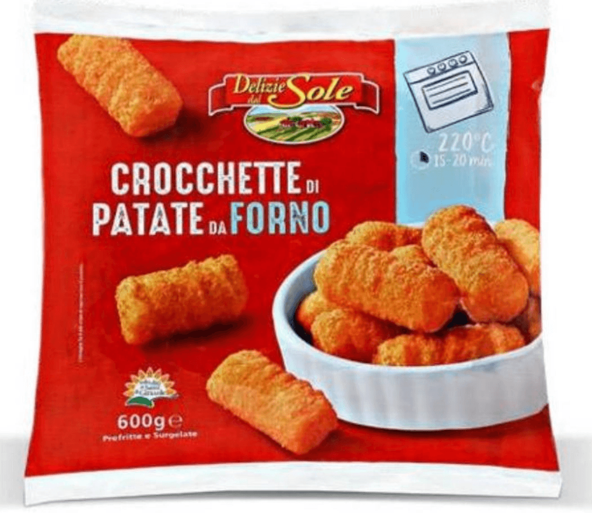 Delice Sole krompirjevi kroketi za peko v pečici 600 g Akcija u trgovini Eurospin