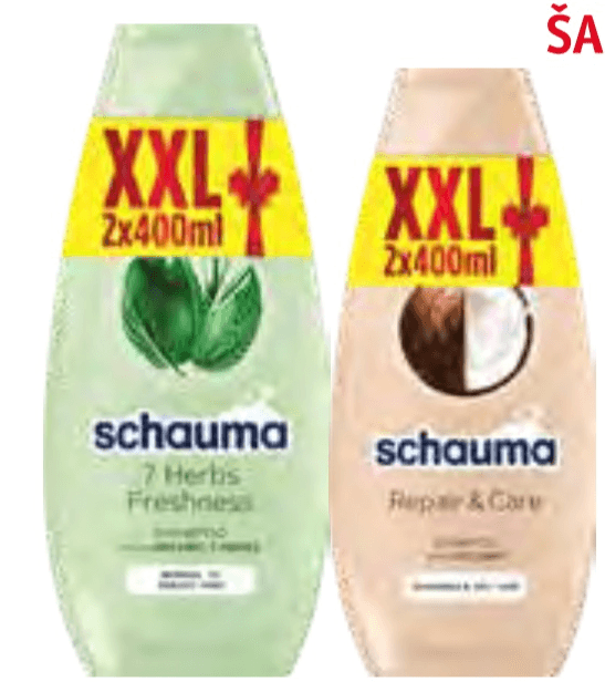 Šampon Schauma 2 x 400 ml Akcija u trgovini Jager