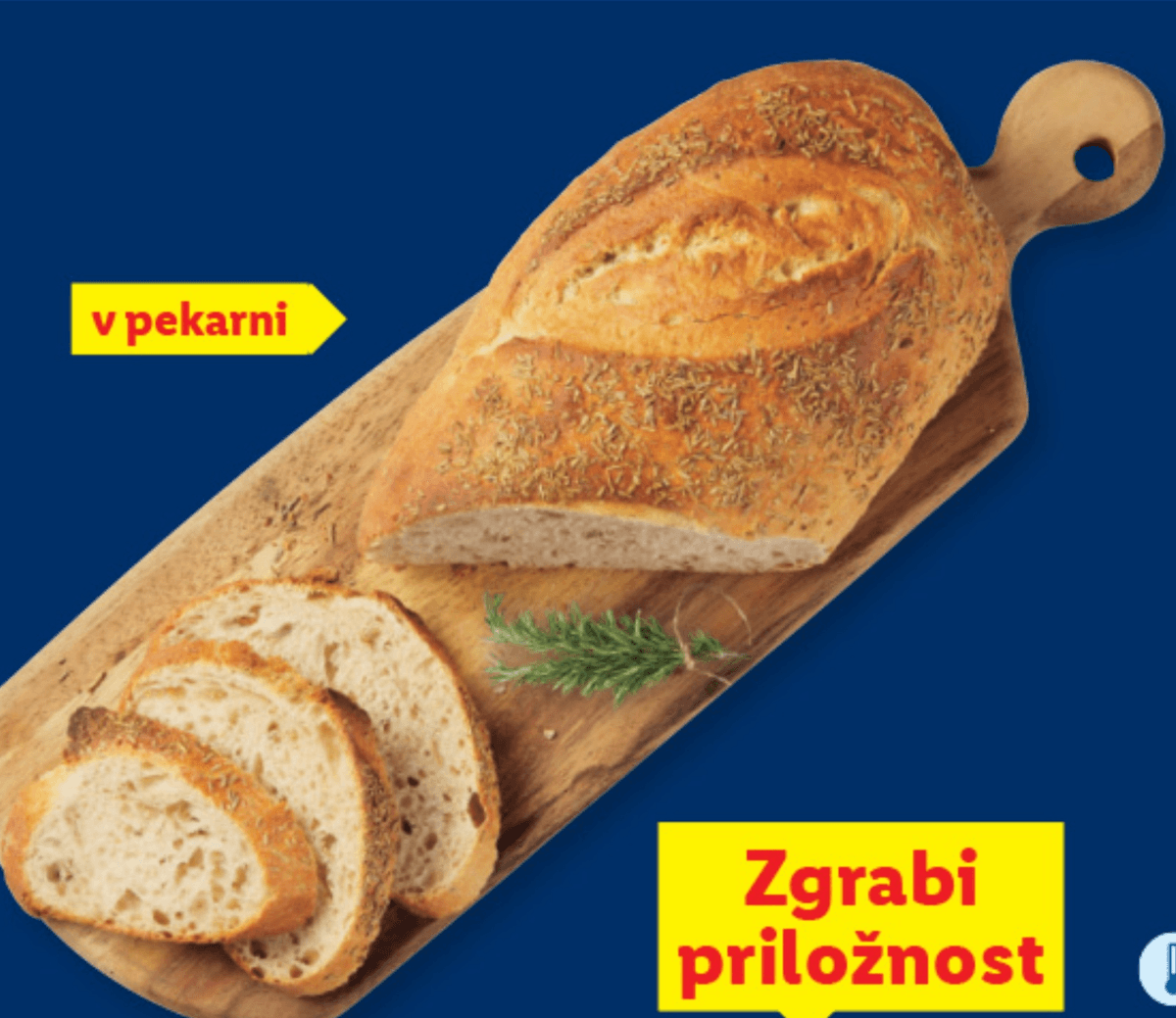 Rožmarinov kruh z oljčnim oljem 500 g Akcija u trgovini Lidl