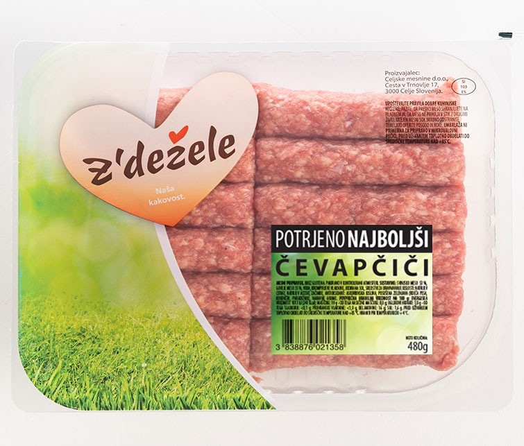 Žar čevapčići Z'dežele 480 g Akcija u trgovini E.Leclerc