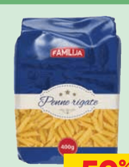 Familija testenine Penne Rigate 400 g Akcija u trgovini Tuš