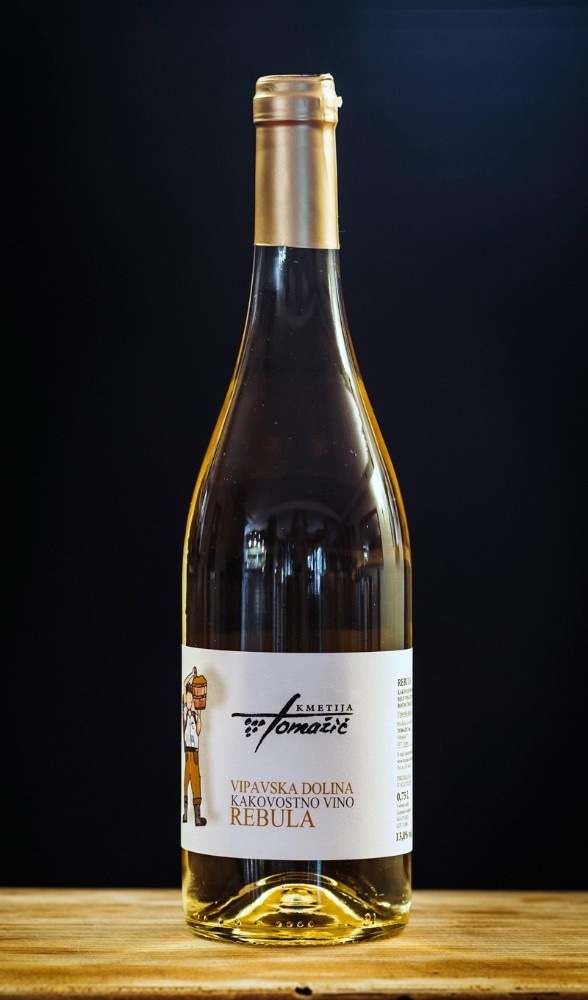 Kakovostno vino ZGP Chardonnay ali Rebula "Kmetija Tomažič" 0,75 l Akcija u trgovini E.Leclerc