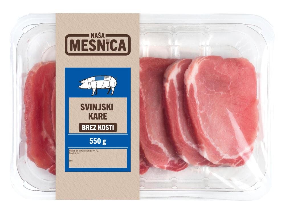 NAŠA MESNICA svež svinjski kare 550 g Akcija u trgovini Lidl