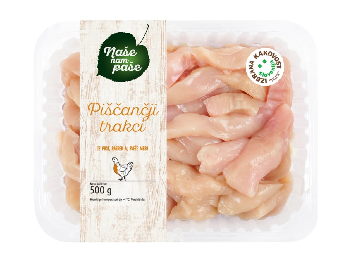 NAŠE NAM PAŠE sveži piščančji trakci 500 g Akcija u trgovini Lidl