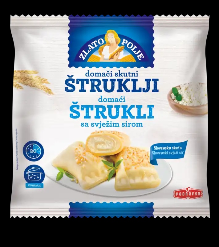 Domači skutni štruklji 1 kg Zlato Polje Akcija u trgovini Spar