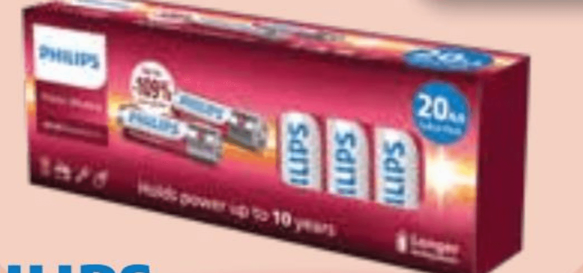 Baterije Philips Power Alkaline AA ali AAA, 20/1 Akcija u trgovini Spar