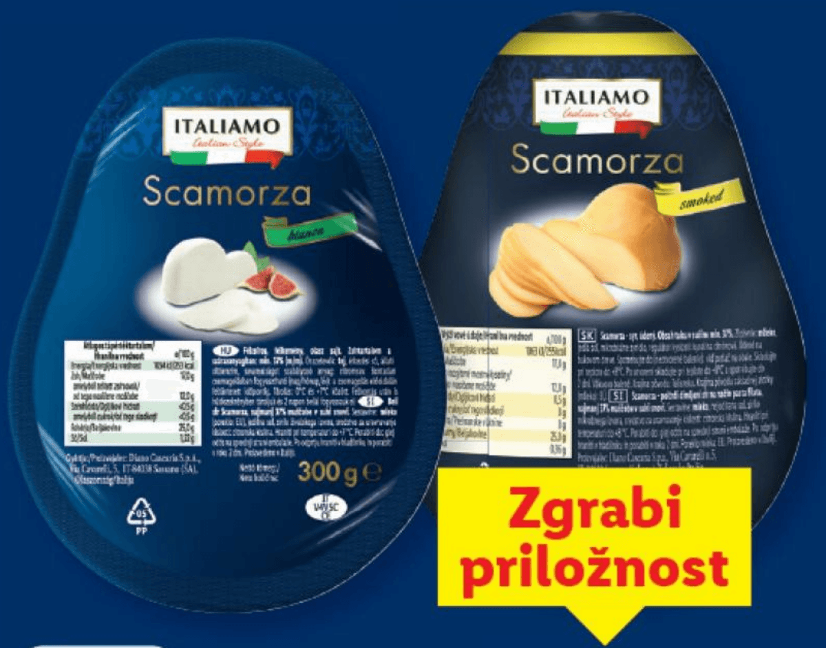 Italiamo sir Scamorza 300 g Akcija u trgovini Lidl