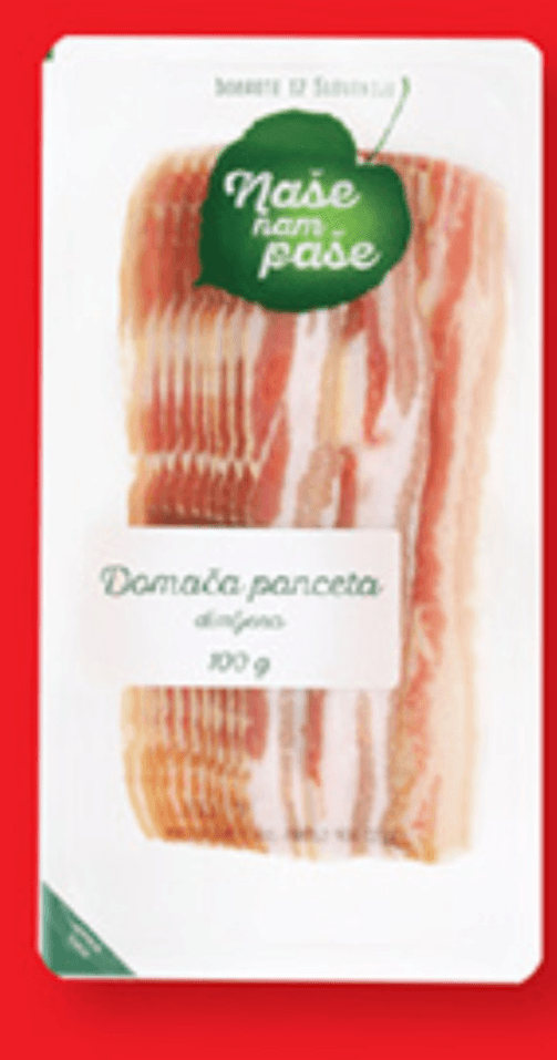 Naše Nam Paše panceta 100 g Akcija u trgovini Lidl