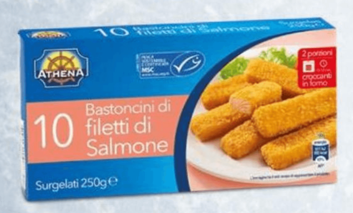 Panirane lososove palčke 10 kosov 250 g ATHENA Akcija u trgovini Eurospin