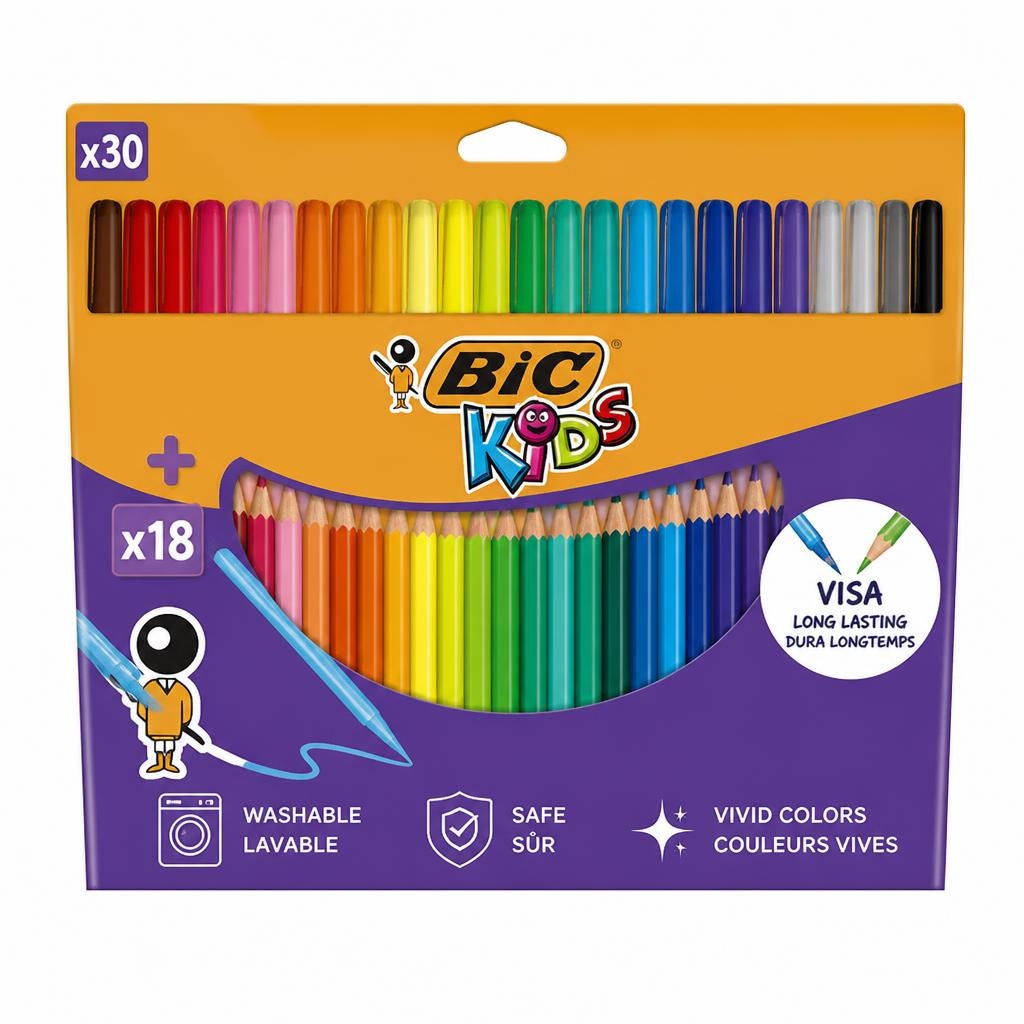 BIC Kids komplet flomastrov in barvic 30/1 Akcija u trgovini E.Leclerc