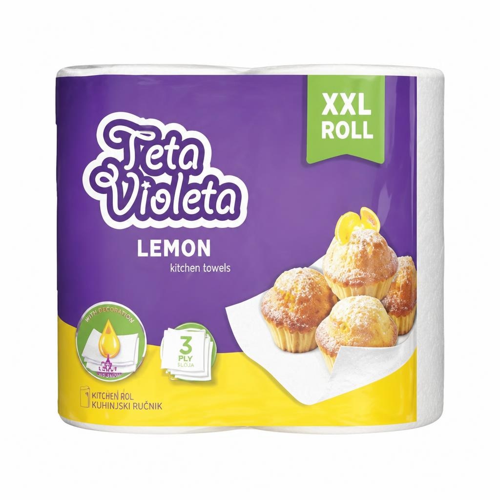 Teta Violeta papirnate brisače 2/1 Akcija u trgovini Mercator