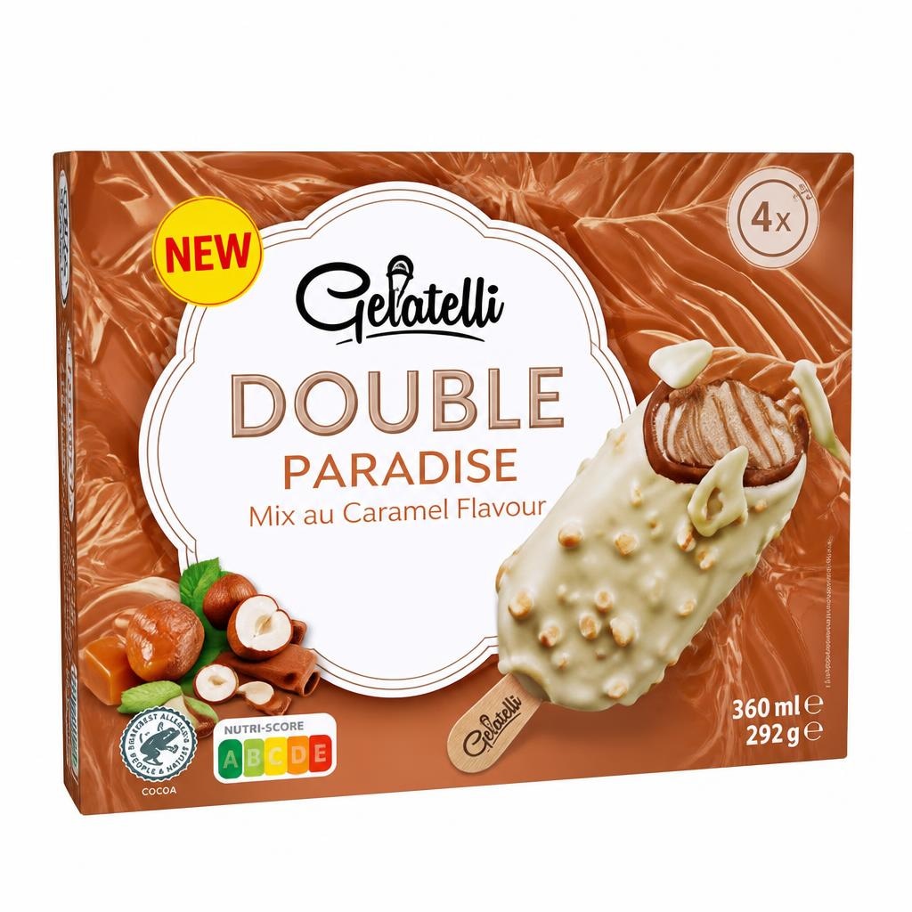 Gelatelli Double sladoled 4 x 90 ml Akcija u trgovini Lidl