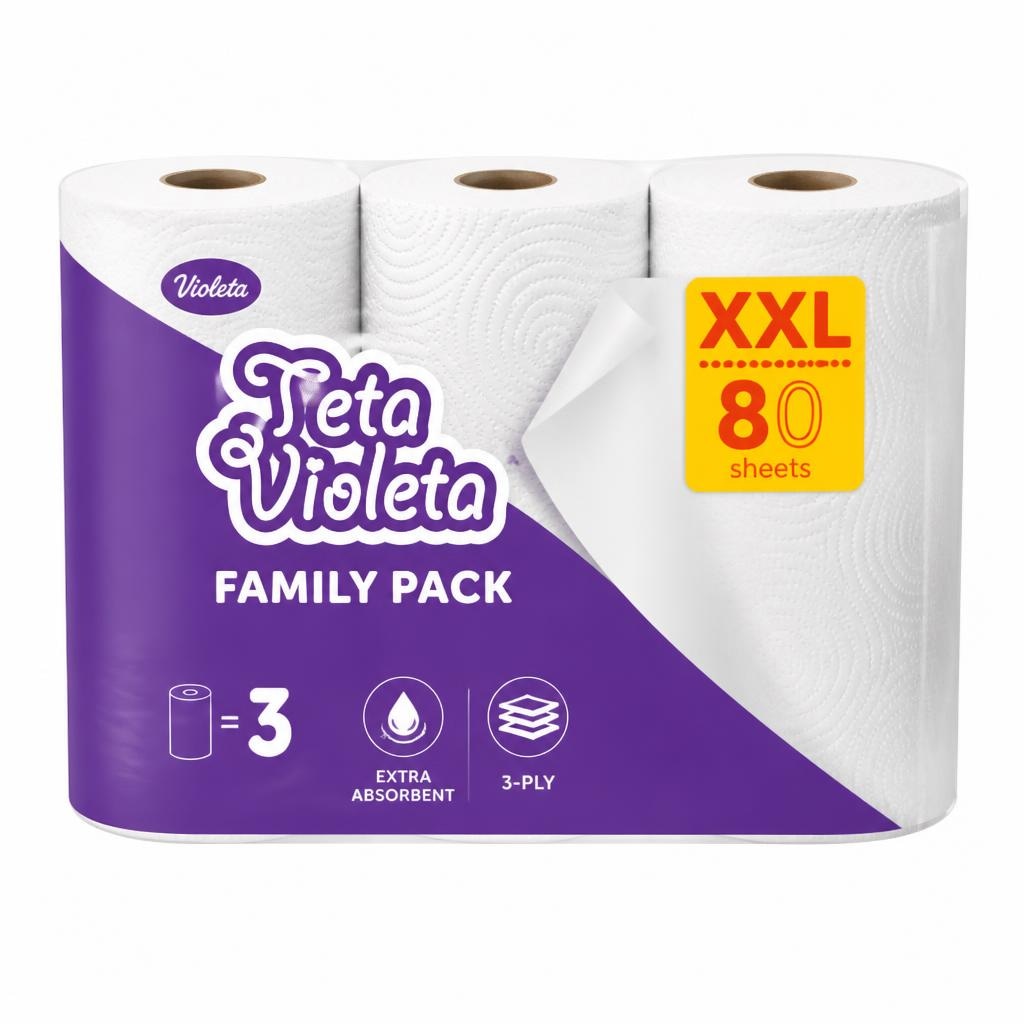Kuhinjske brisače Violeta Family Pack 8/1 Akcija u trgovini E.Leclerc