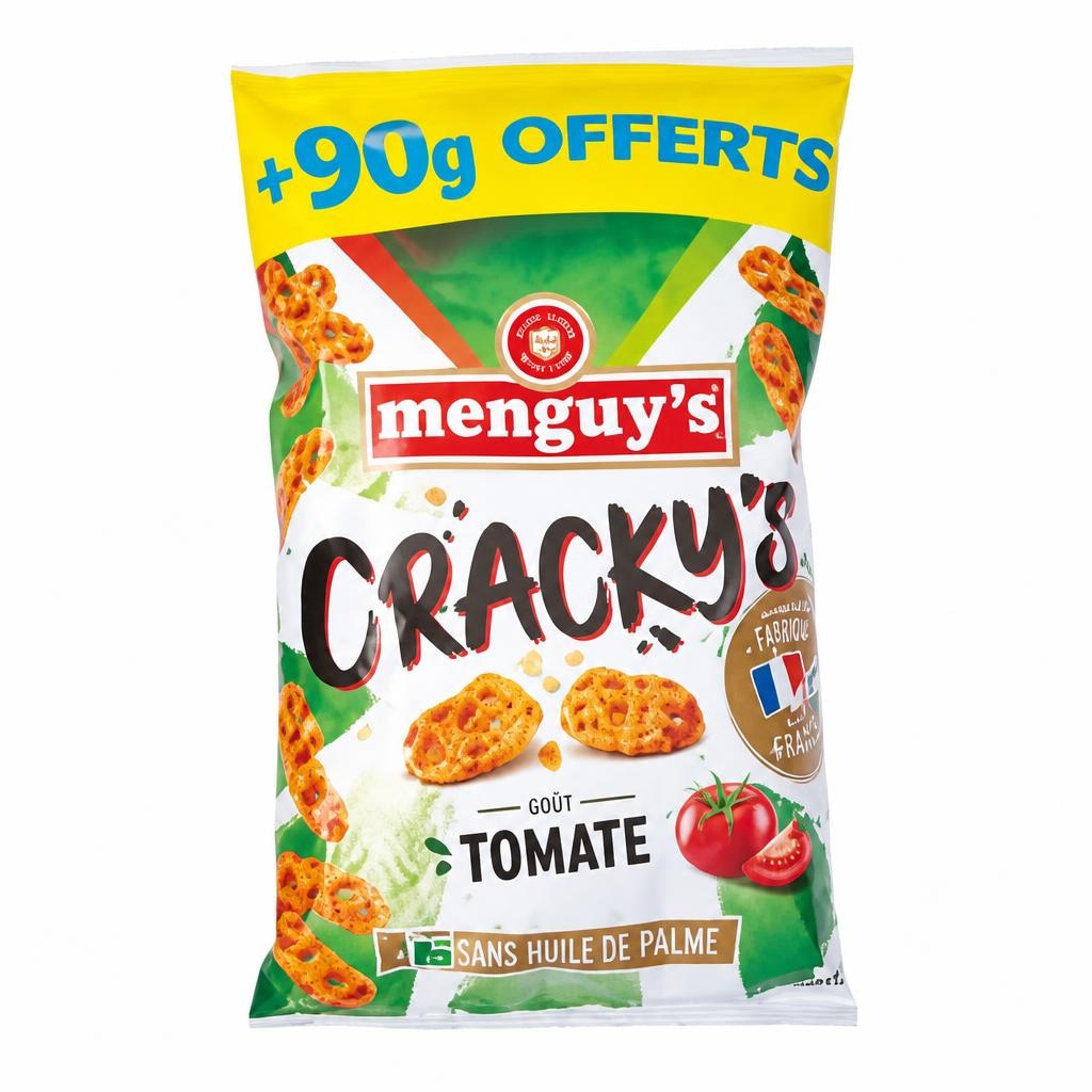 Koruzni napihnjenci Cracky's Menguy's 180 g + 90 g Akcija u trgovini E.Leclerc
