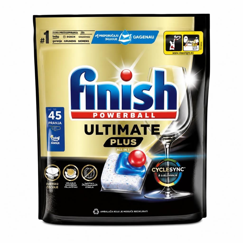 Gel za strojno pomivanje posode Finish Ultimate Lemon 2x 1 l Akcija u trgovini E.Leclerc