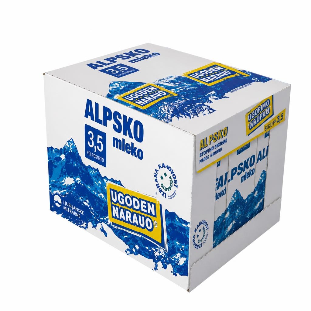Ljubljanske mlekarne Alpsko mleko 12 x 1 l Akcija u trgovini Lidl
