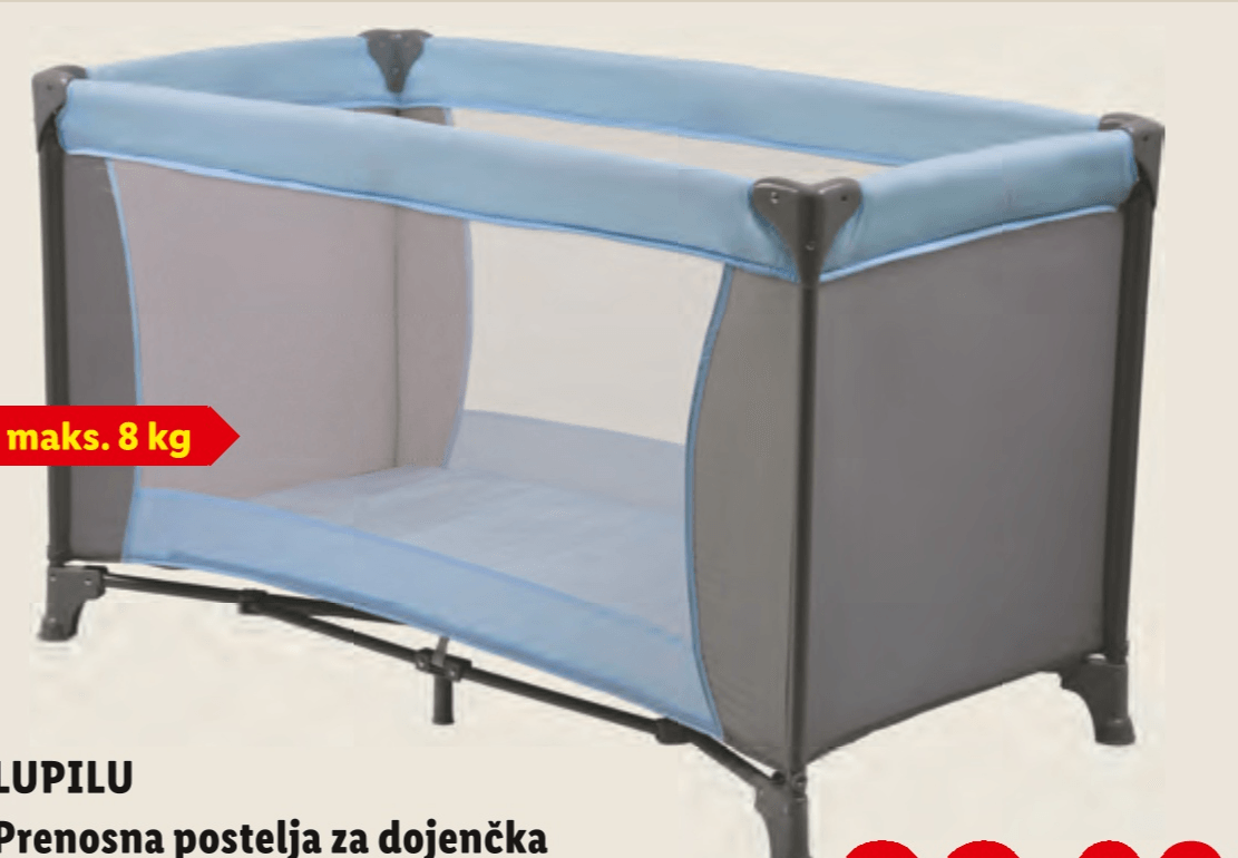LUPILU Prenosna postelja za dojenčka Akcija v trgovini Lidl