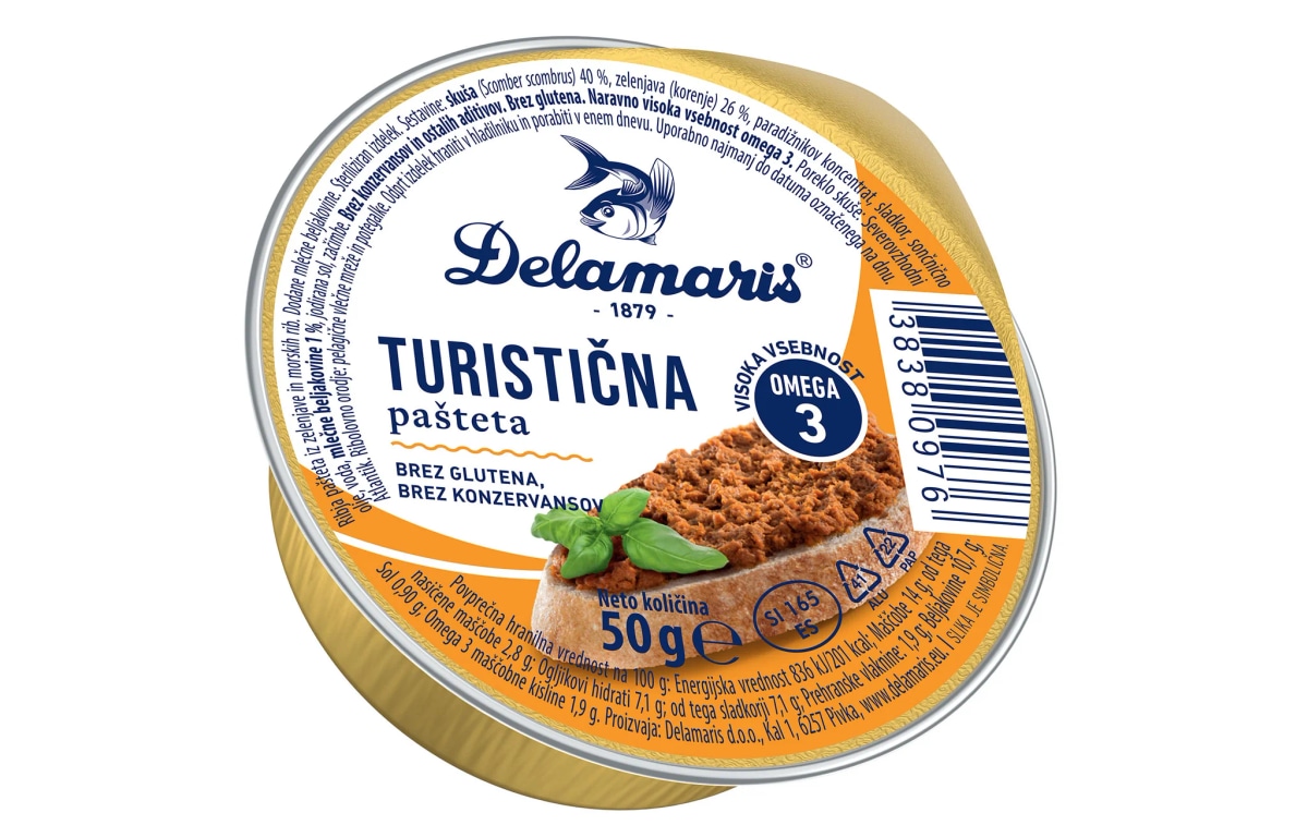 Turistična pašteta Delamaris 50 g Akcija v trgovini Mercator