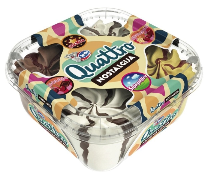 Sladoled Quattro 1500 ml ali 1650 ml Ledo Akcija v trgovini Mercator